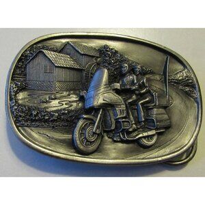 Bergamot Belt Buckle  Motorcycle Touring Ride Cruising  Brass Works